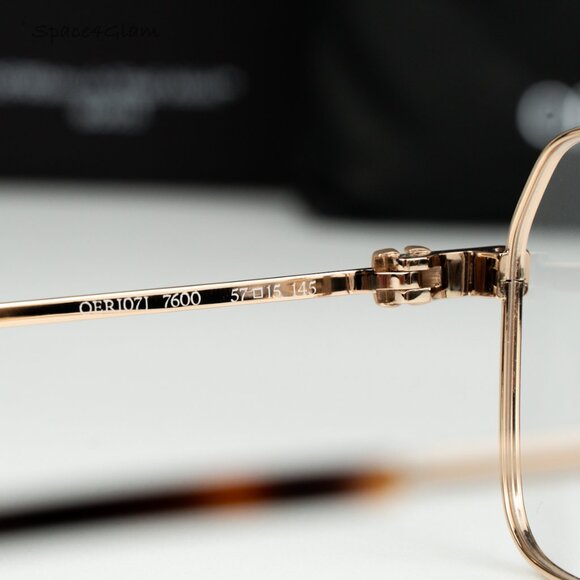 Off-White Men Eyeglasses Gold Aviator OERJ07J STYLE 7J 7600 NEW AUTHENTIC - Picture 5 of 7